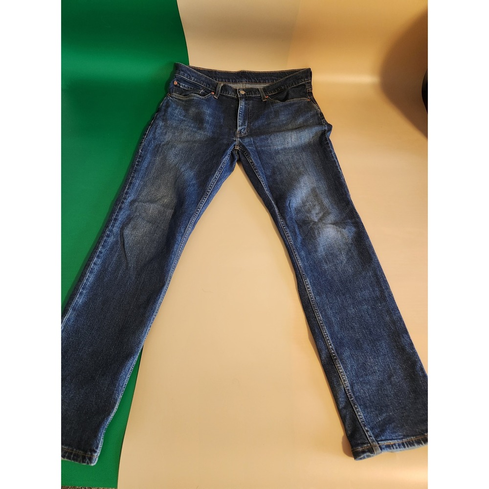 Levi's 511 Slim Fit Jeans Mens 36x34 Dark Wash Blue Denim WaterLess 00511-1702